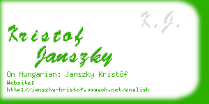 kristof janszky business card